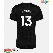 Camiseta Tottenham Hotspur Destiny Udogie #13 Visitante Equipación para mujer 2025-26 manga corta